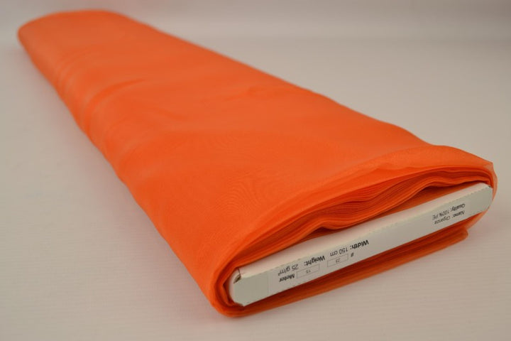 MANDARIN ORANGE ORGANZA – TRANSPARENT & SKINNENDE