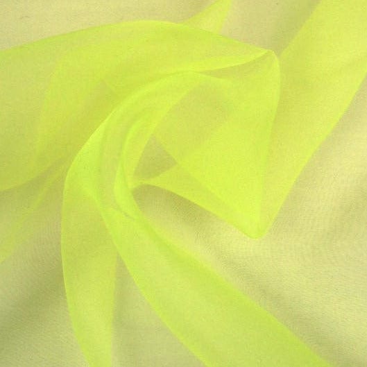 Garn & Metervarer Organza LIMEGRØN ORGANZA