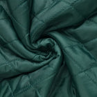 MØRKEGRØN QUILT STOF MED VATTERET BAGSIDE