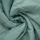 VINTAGE GRØN QUILT STOF MED VATTERET BAGSIDE