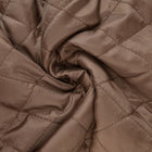 BRUN QUILT STOF MED VATTERET BAGSIDE
