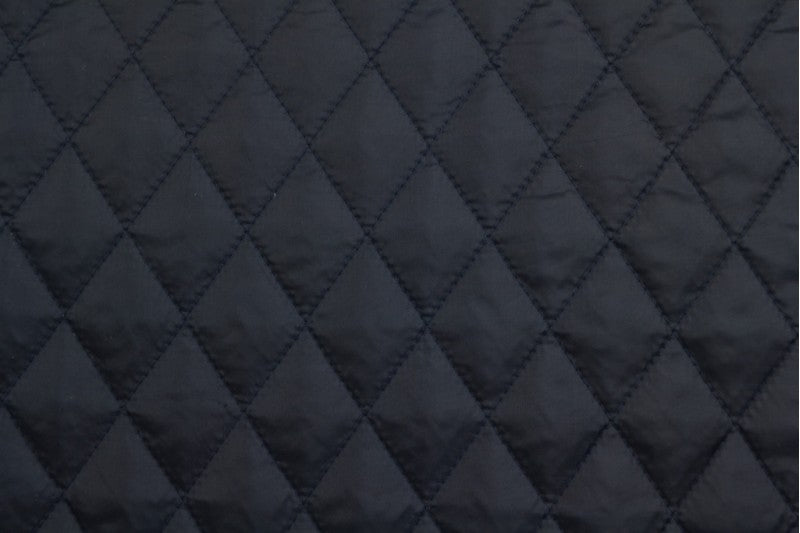 NAVY QUILT STOF MED VATTERET BAGSIDE
