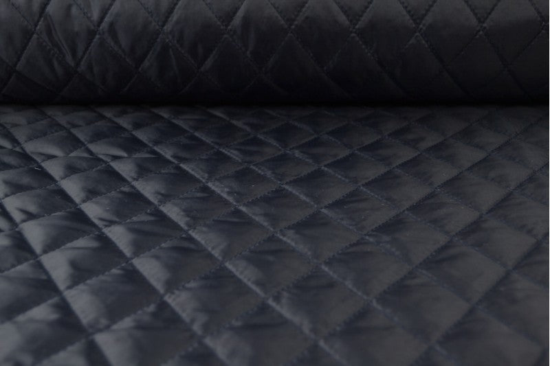 NAVY QUILT STOF MED VATTERET BAGSIDE