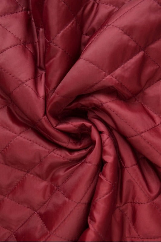 BORDEAUX QUILT STOF MED VATTERET BAGSIDE