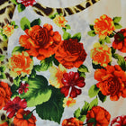 LYS SILKE M. BLOMSTER OG LEOPARD PRINT