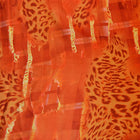 ORANGE SILKE M. LEOPARD MØNSTER