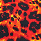 RØD OG ORANGE SILKE M. LEOPARD MØNSTER