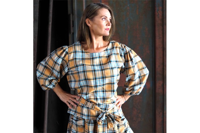 RØD OG NAVYBLÅ SKOTSKTERNET FLANNEL
