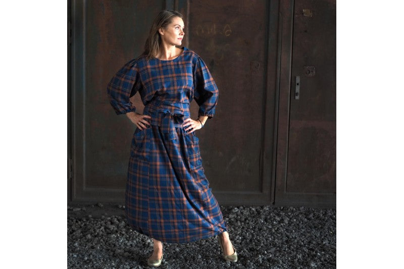 RØD OG NAVYBLÅ SKOTSKTERNET FLANNEL
