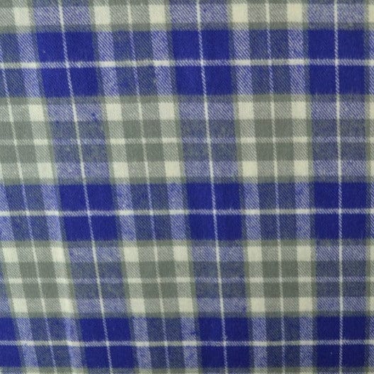 Garn & Metervarer Tartan GRÅ OG BLÅ SKOTSKTERNET TARTAN FLANNEL