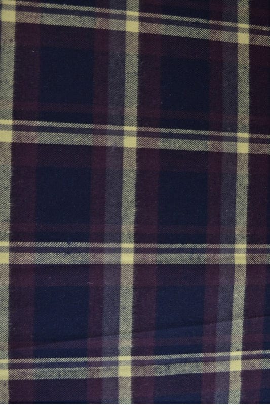 Garn & Metervarer Tartan LILLA OG NAVY SKOTSKTERNET TARTAN FLANNEL