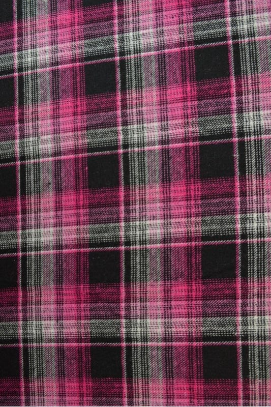 Garn & Metervarer Tartan PINK SKOTSKTERNET TARTAN FLANNEL