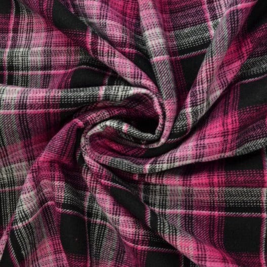 Garn & Metervarer Tartan PINK SKOTSKTERNET TARTAN FLANNEL