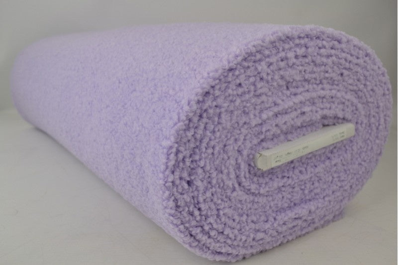 LAVENDEL TEDDY STOF MED STRÆK – BLØDT & VARMEISOLERENDE