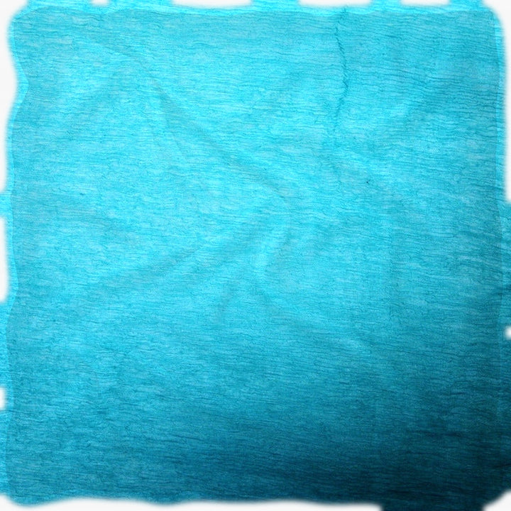 Havblåt silke chiffon stof (billede 1 af 9)
