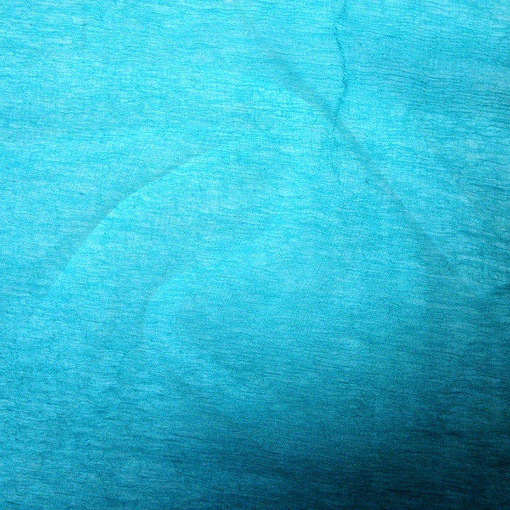 Havblåt silke chiffon stof (billede 3 af 9)