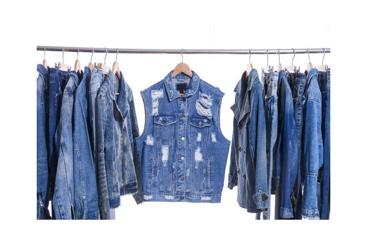 SORT UVASKET DENIM MED STRÆK – 300 G/M²