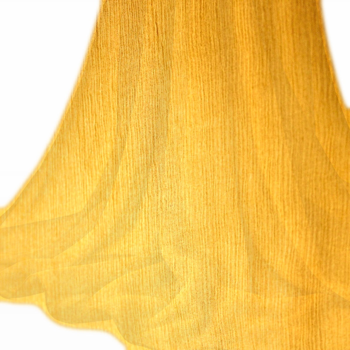 Karrygult silke chiffon stof (billede 2 af 9)