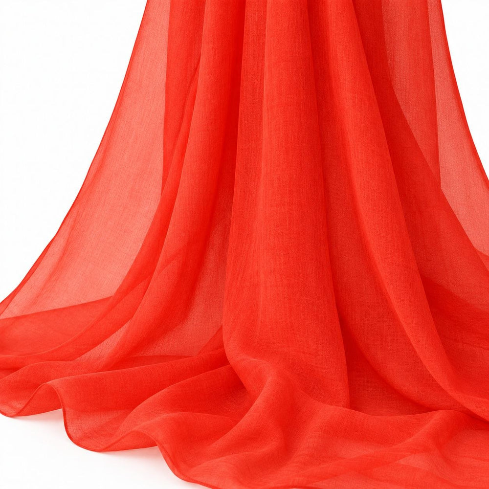 Kobberfarvet silke chiffon stof (billede 2 af 9)