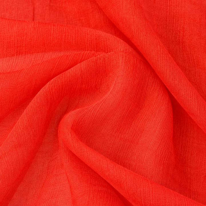 Kobberfarvet silke chiffon stof (billede 3 af 9)