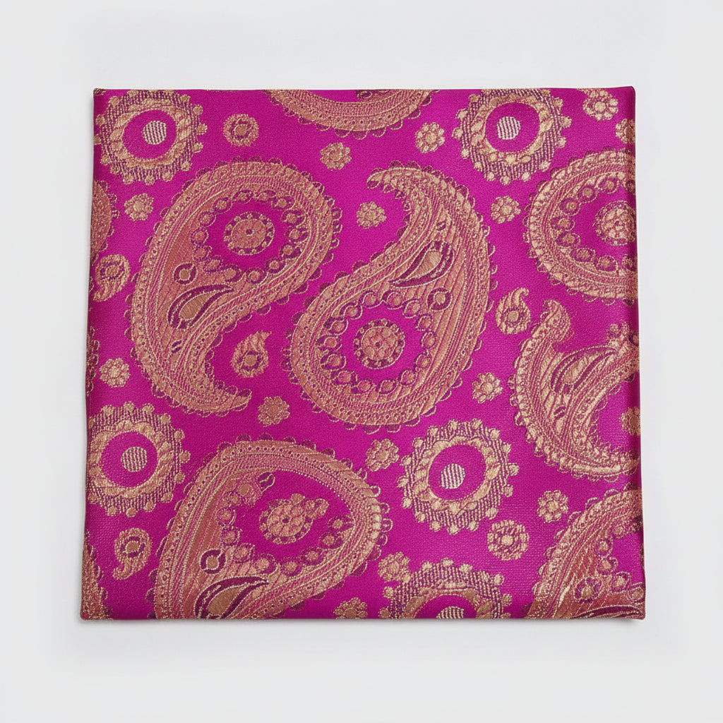 LILLA SATIN JACQUARD STOF MED PAISLEY MØNSTER (billede 1 af 3)
