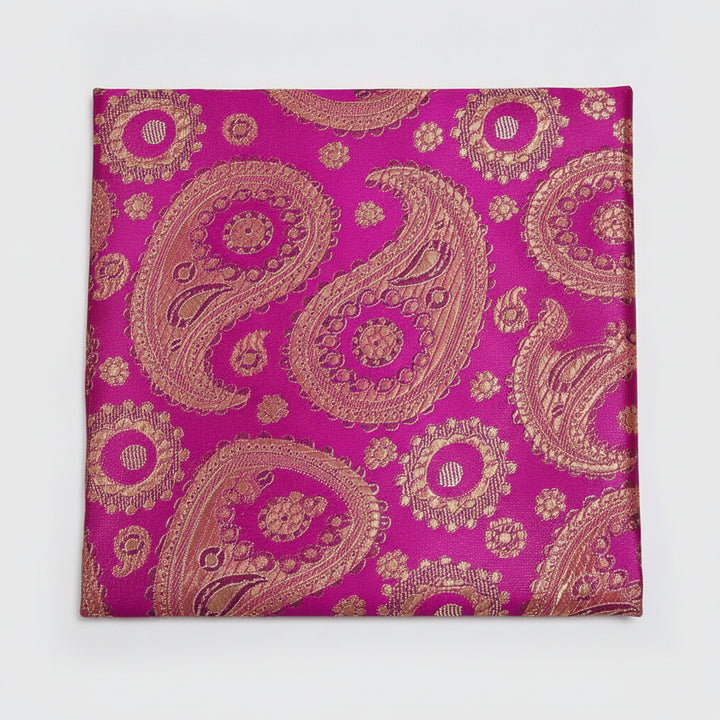 LILLA SATIN JACQUARD STOF MED PAISLEY MØNSTER (billede 1 af 3)