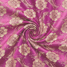 LILLA SATIN JACQUARD STOF MED BLOMSTER