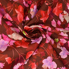 BORDEAUX HØR MED BLOMSTERPRINT