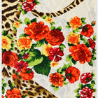 LYS SILKE M. BLOMSTER OG LEOPARD PRINT