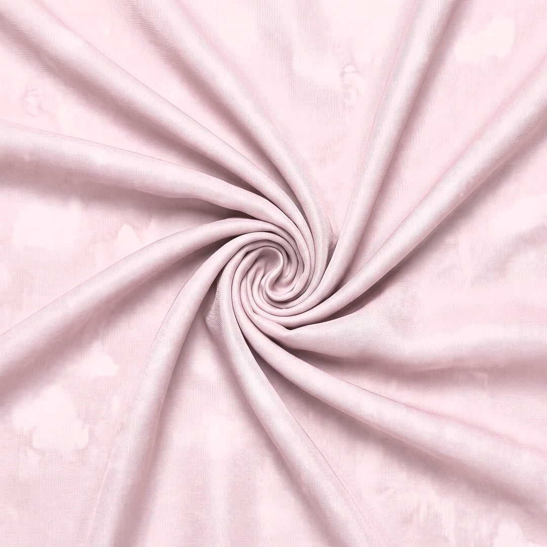 Lys lavendel silke chiffon – stoffet samlet i en blød swirl, med ujævn farvetone i midten (billede 1 af 2)