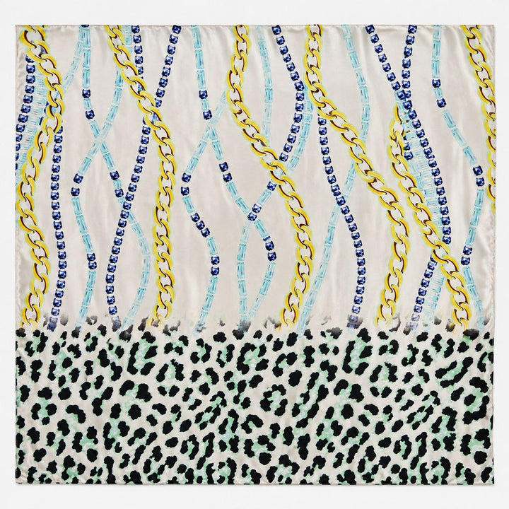 LYS LEOPARD SILKE M.  GULDKÆDER (billede 1 af 3)