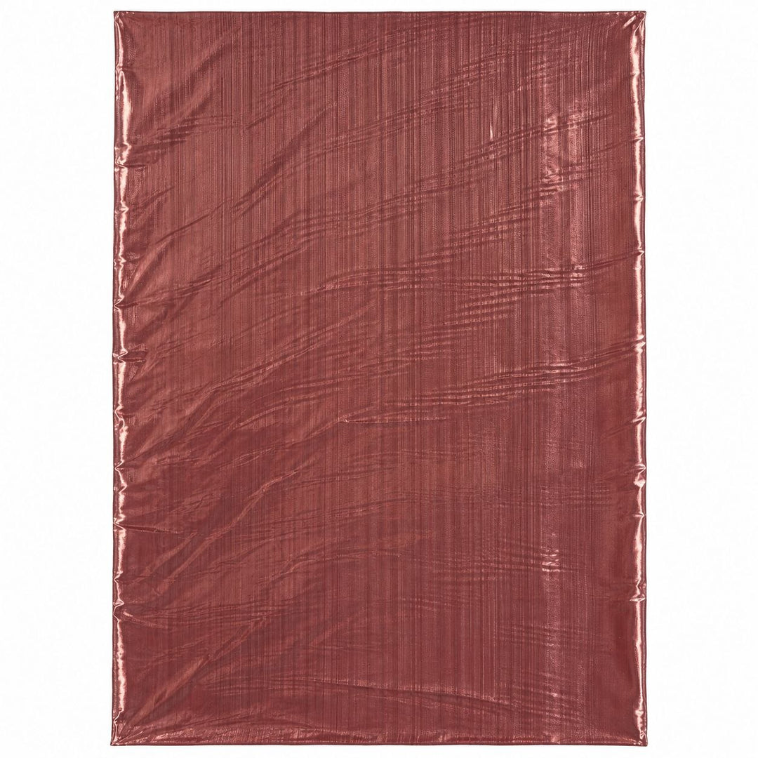 Metallic antik rosa foil stof — stoffet liggende fladt med bløde folder