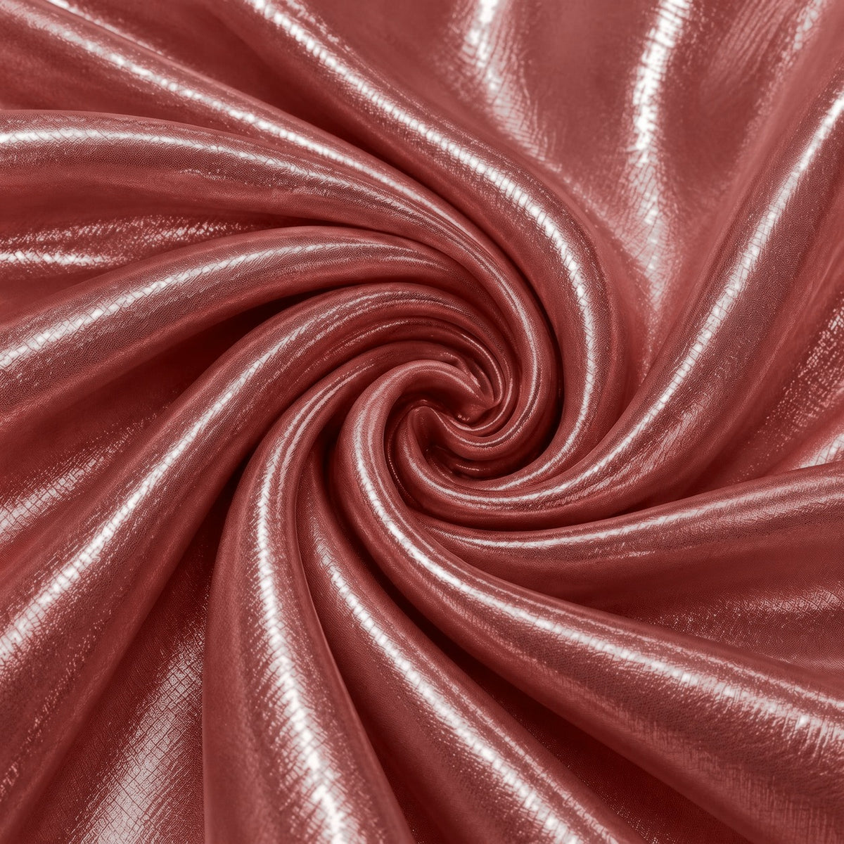 Metallic antik rosa foil stof — stoffet liggende fladt med bløde folder