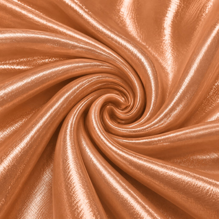 Metallic lys kobber foil stof — stoffet arrangeret i spiralform med bløde folder
