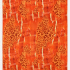 ORANGE SILKE M. LEOPARD MØNSTER