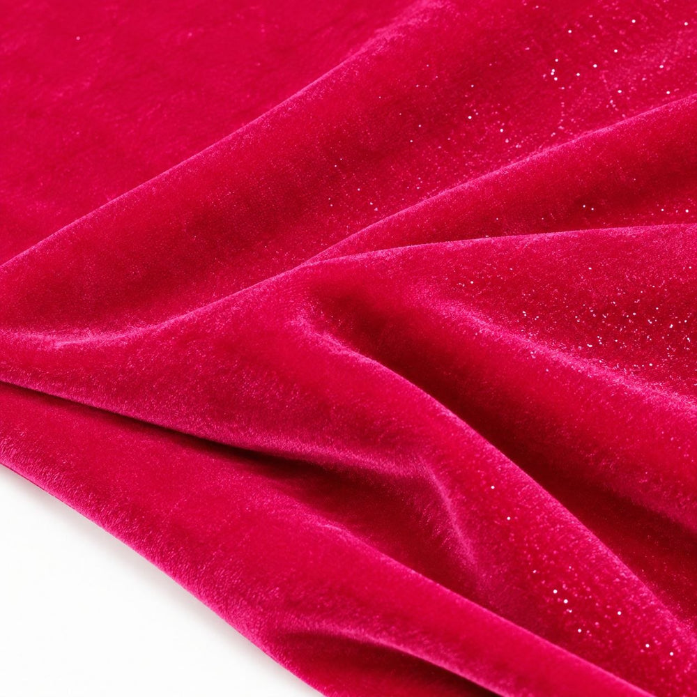 PINK MICRO VELOUR STOF MED GLIMMER (billede 3 af 3)