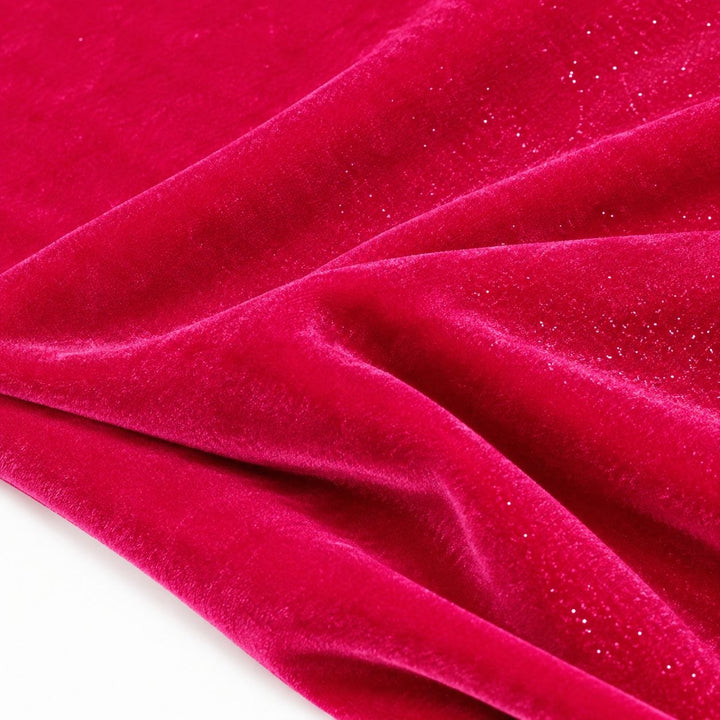 PINK MICRO VELOUR STOF MED GLIMMER (billede 3 af 3)