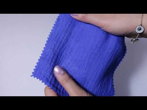 BLÅ DOUBLE GAUZE MUSSELIN – BLØD & ÅNDBAR
