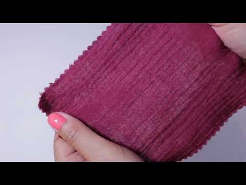 BORDEAUX RØD DOUBLE GAUZE MUSSELIN – BLØD & ÅNDBAR