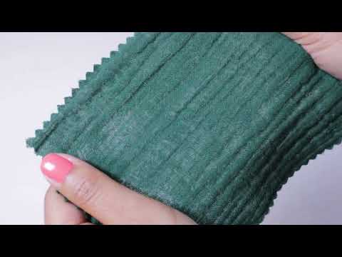 MØRKEGRØN DOUBLE GAUZE MUSSELIN – BLØD & ÅNDBAR