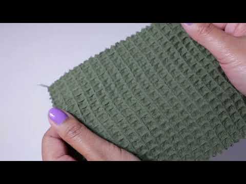 MOSGRØN VAFFEL PIQUÉ – ABSORBERENDE & HURTIGTTØRRENDE