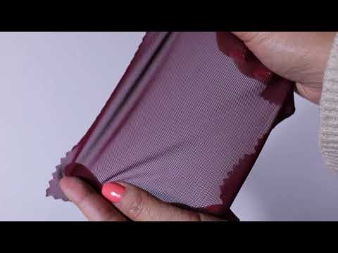 BORDEAUX LYCRA MESH – ELASTISK NETSTOF, SEMI TRANSPARENT