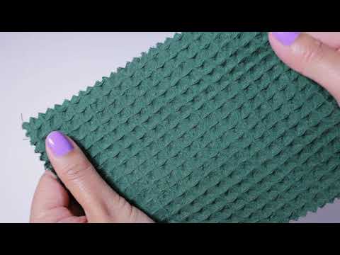 MØRKEGRØN VAFFEL PIQUÉ – ABSORBERENDE & HURTIGTTØRRENDE