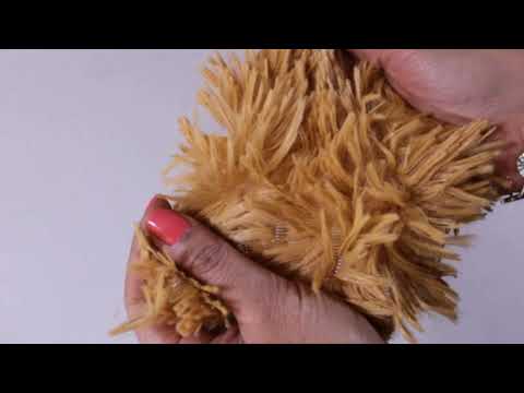 KARRYGUL LANGHÅRET PLYS – 30 MM LUV & ENVEJS STRÆK