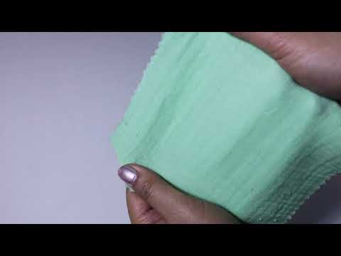 LIMEGRØN DOUBLE GAUZE MUSSELIN – BLØD & ÅNDBAR