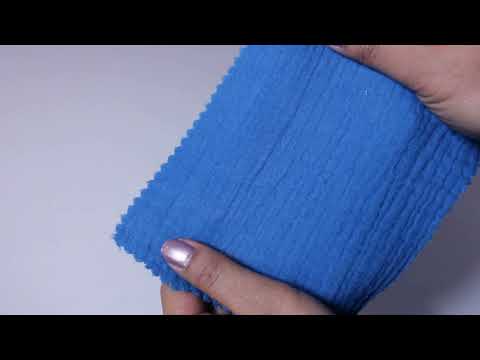 PETROLEUMSBLÅ DOUBLE GAUZE MUSSELIN – BLØD & ÅNDBAR