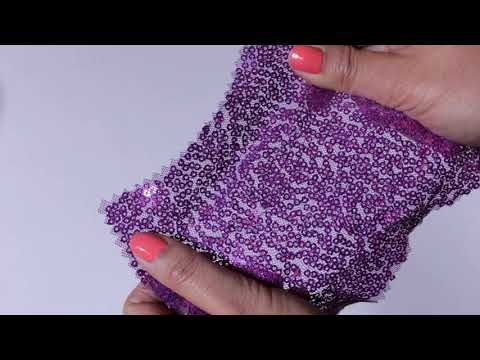 VIOLET PAILLETSTOF – SMÅ 3–4 MM PAILLETTER & ENVEJS STRÆK