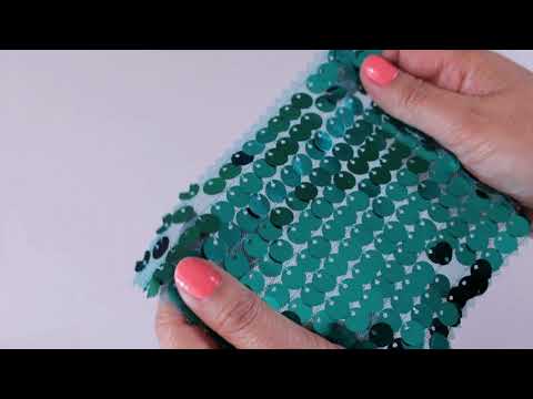 TURKIS PAILLETSTOF – STORE 8 MM PAILLETTER & ENVEJS STRÆK