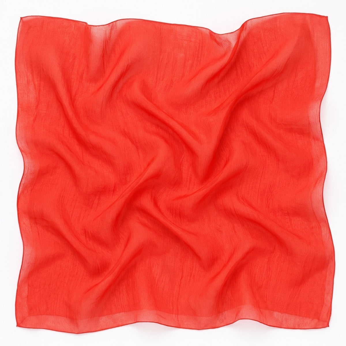 Rødt silke chiffon stof – stofstykke med bløde folder