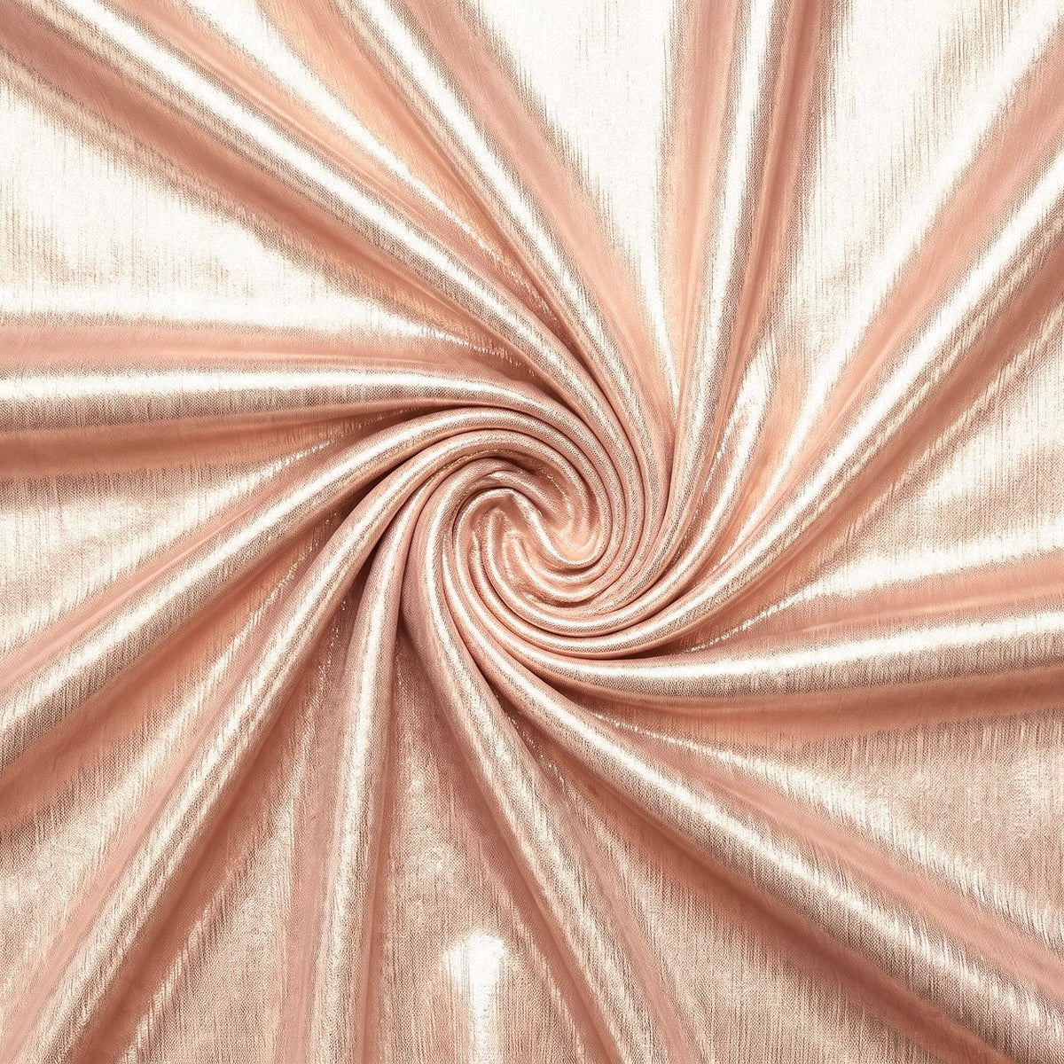 Rosaguld foil stof — stoffet arrangeret i spiralform med bløde folder